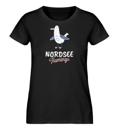 Nordsee Flamingo - Damen Premium Organic Shirt-16