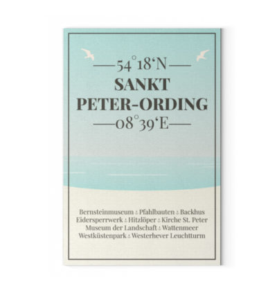 Sankt Peter-Ording Koordinaten - Leinwand 50x75 cm-6846