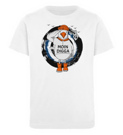 Moin Digga Möwe helles Shirt - Kinder Organic T-Shirt-3