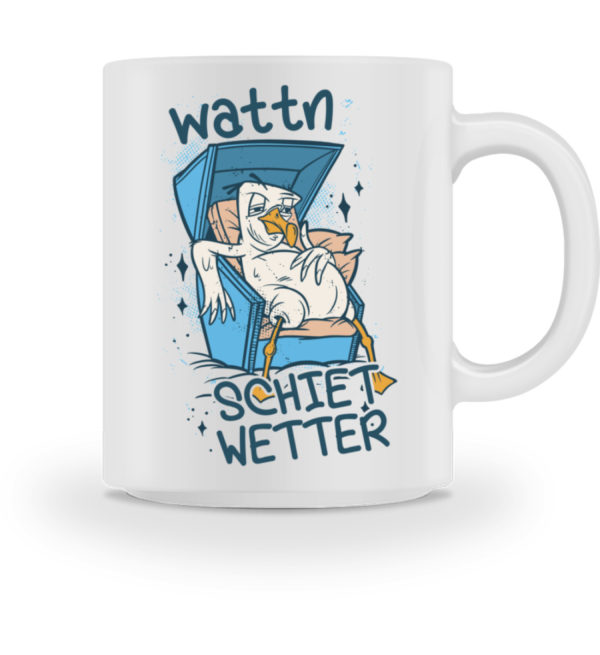 Wattn Schietwetter Möwe - Tasse-3